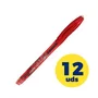 Bic Gelocity Ilusión Bolígrafos de Tinta de Gel Borrable, Rojo, 12 unidades